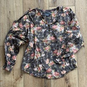 Anthropologie floral blouse